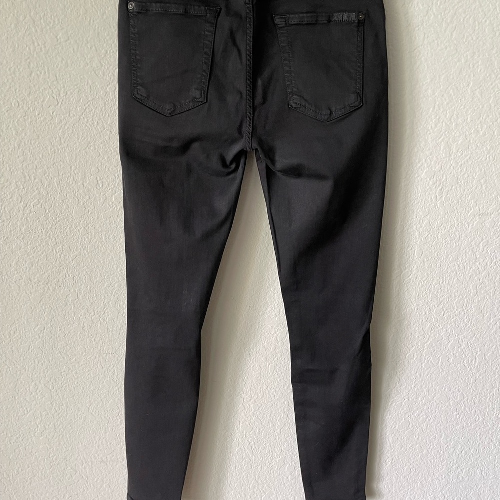 7 for all Mankind-Skinny, Black Wax coated
